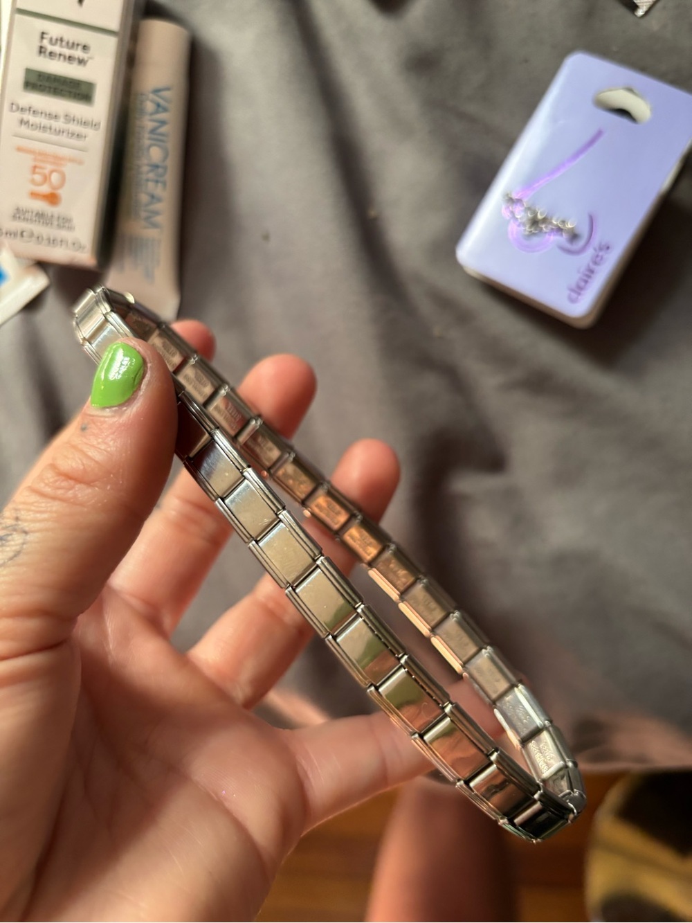 Silver Stretch Link Bracelet